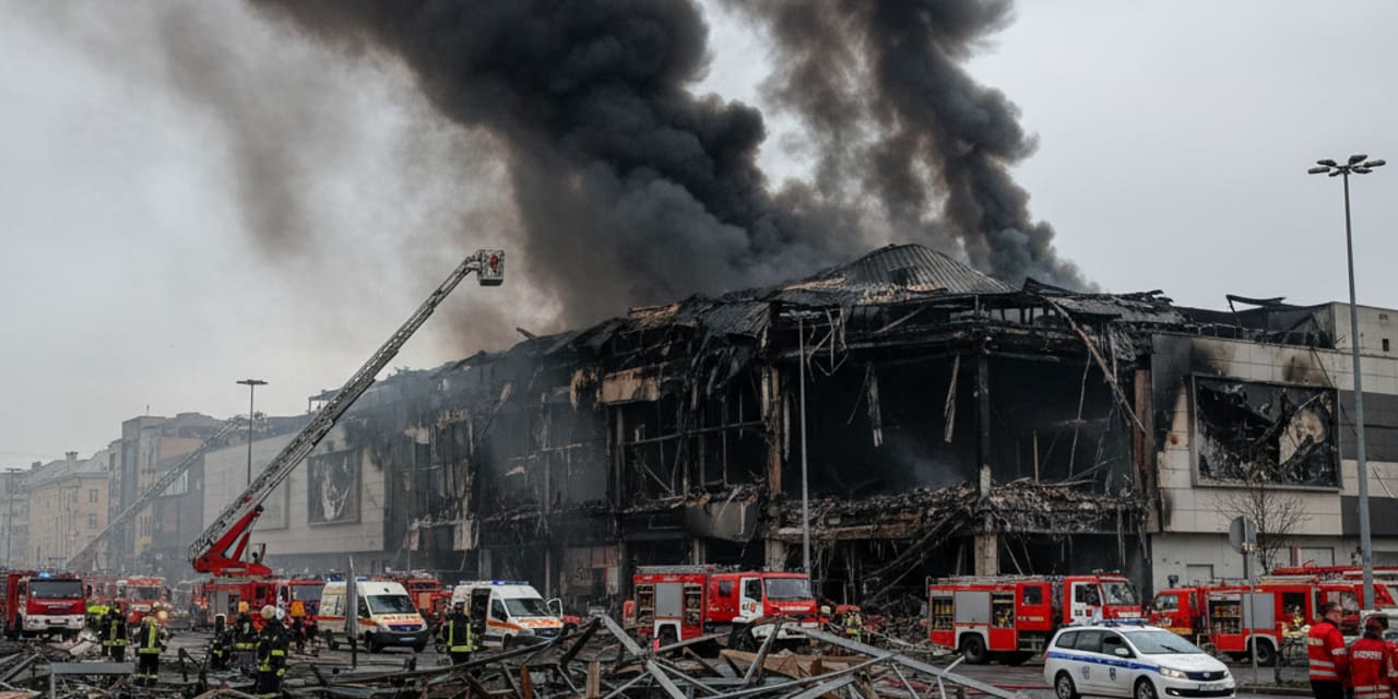 Ogromny pożar w centrum handlowym Giant w Królewcu — trzy osoby ranne