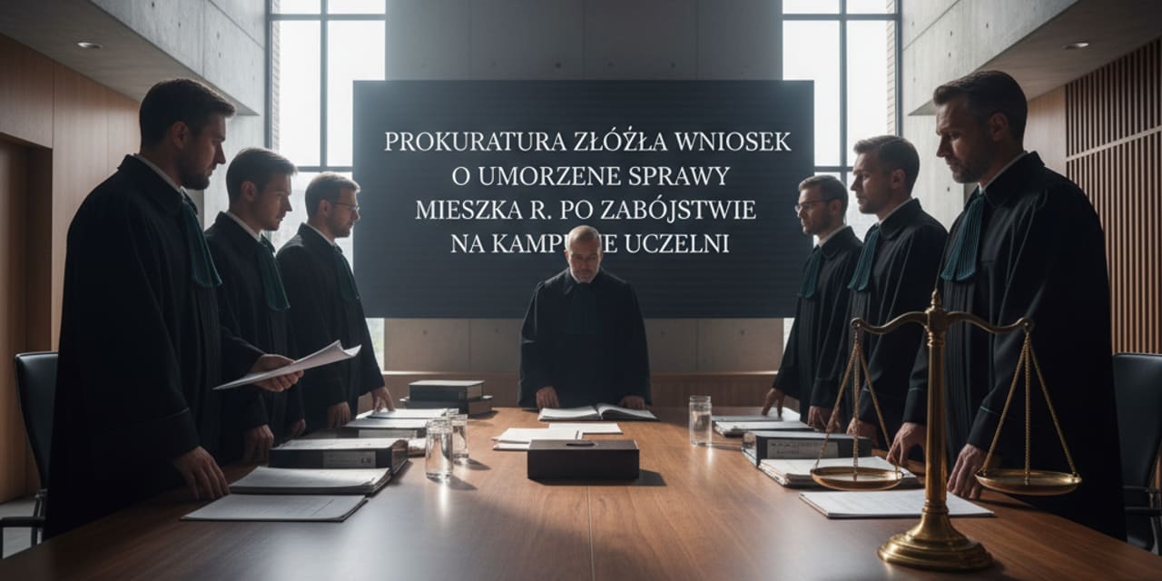 Prokuratura złożyła wniosek o umorzenie sprawy Mieszka R. po zabójstwie na kampusie uczelni