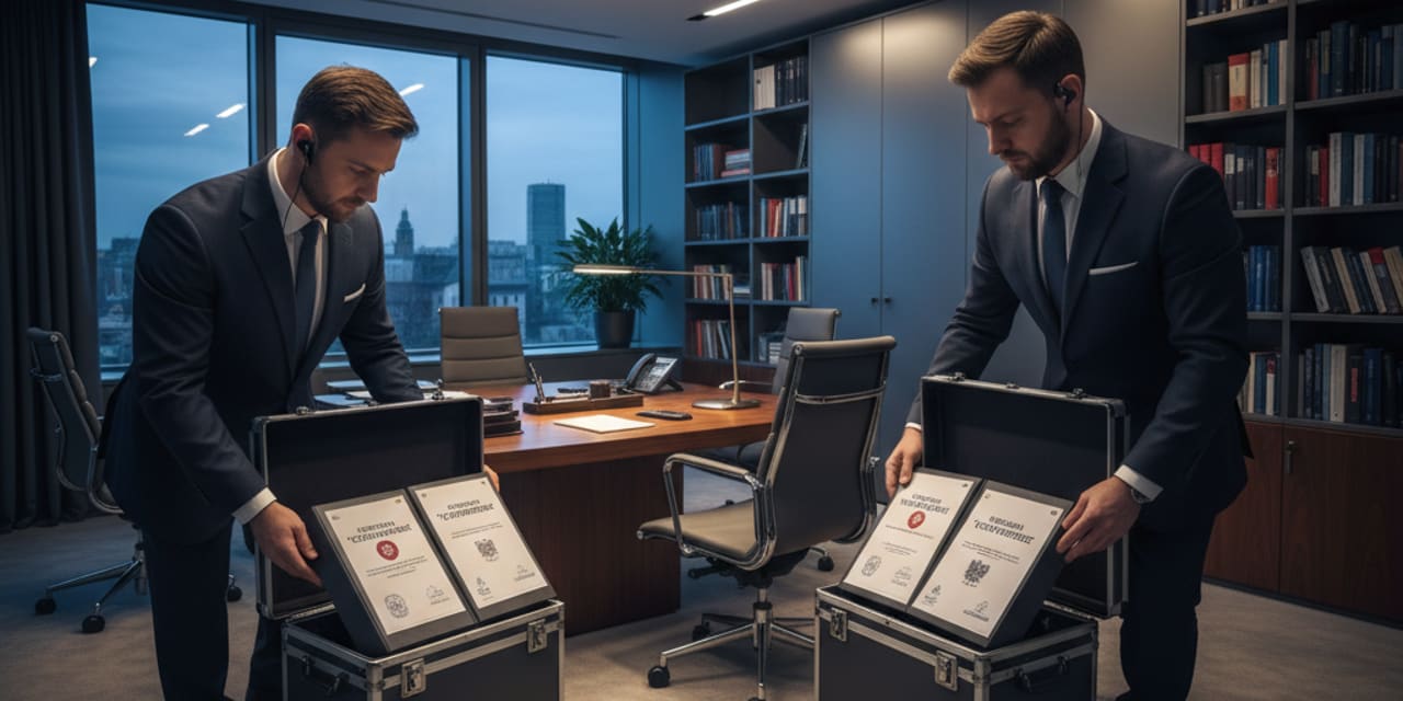 CBA zabezpiecza dokumenty programu Czyste Powietrze w siedzibie ministerstwa