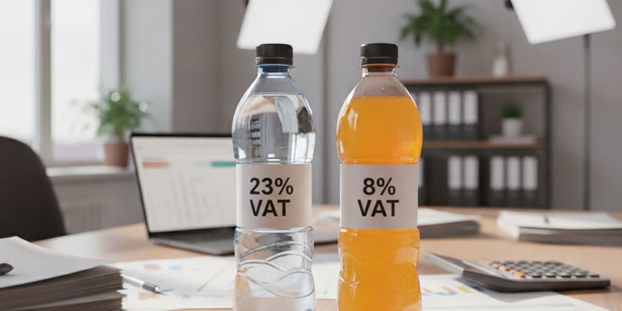 Podatkowy absurd: najwyższy VAT na czystą wodę, a nie na energetyki