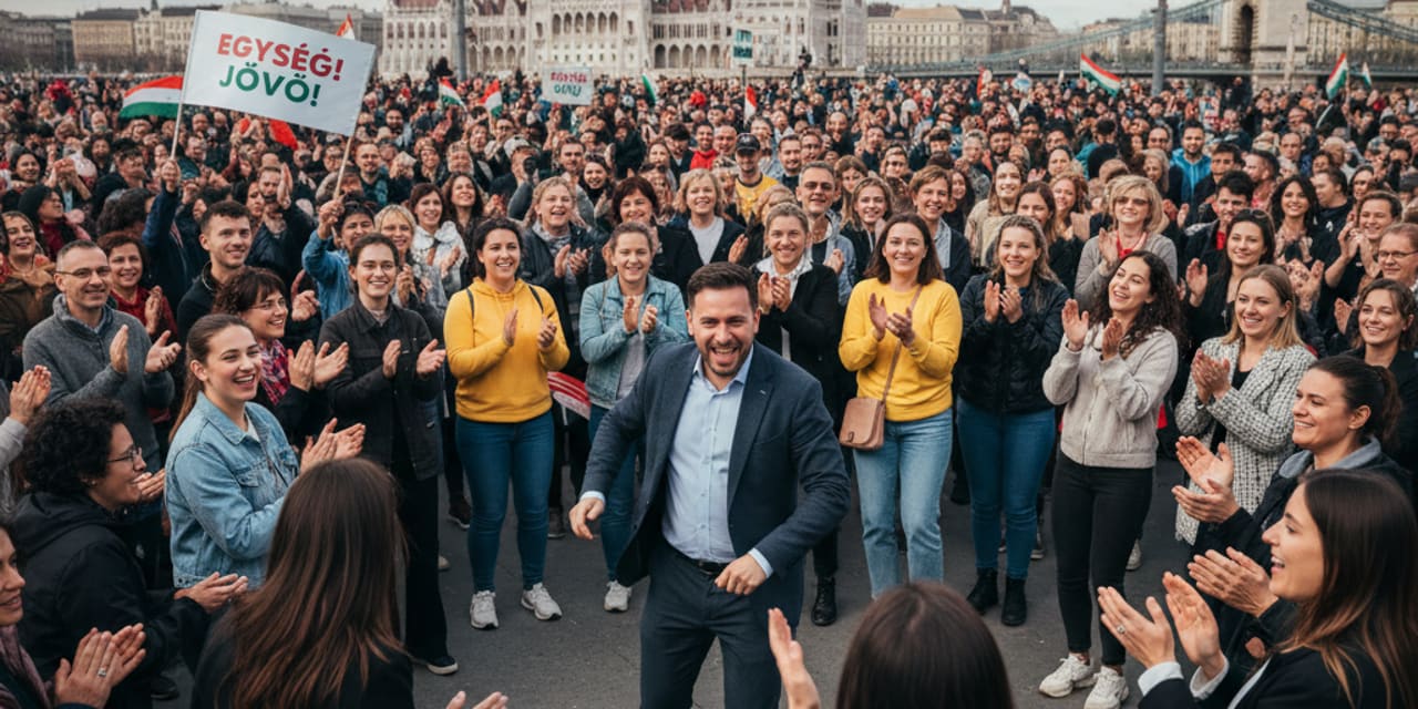 Przyszły minister zdrowia porwał tłum w Budapeszcie — taniec z wiecu hitem sieci