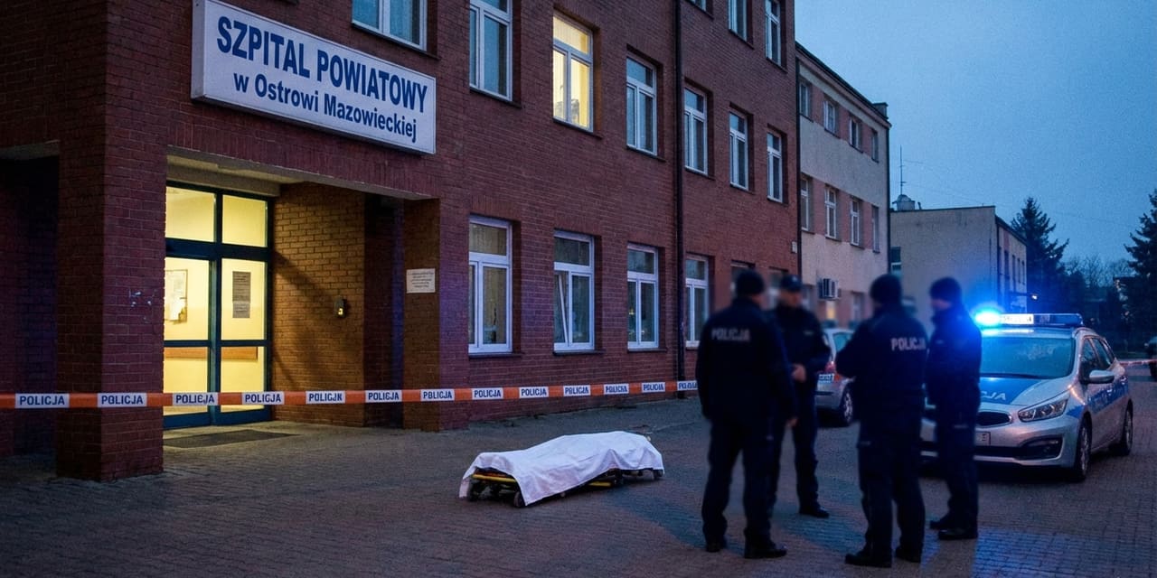 Funkcjonariusz policji śmiertelnie postrzelił 51-latka podczas próby ucieczki ze szpitala w Ostrowi Mazowieckiej