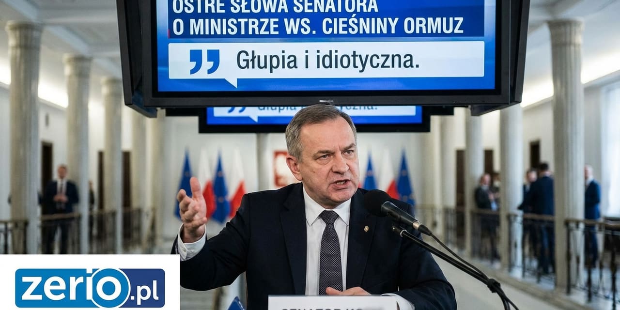 Senator KO: "Głupia i idiotyczna" — ostra krytyka ministra ws. cieśniny Ormuz