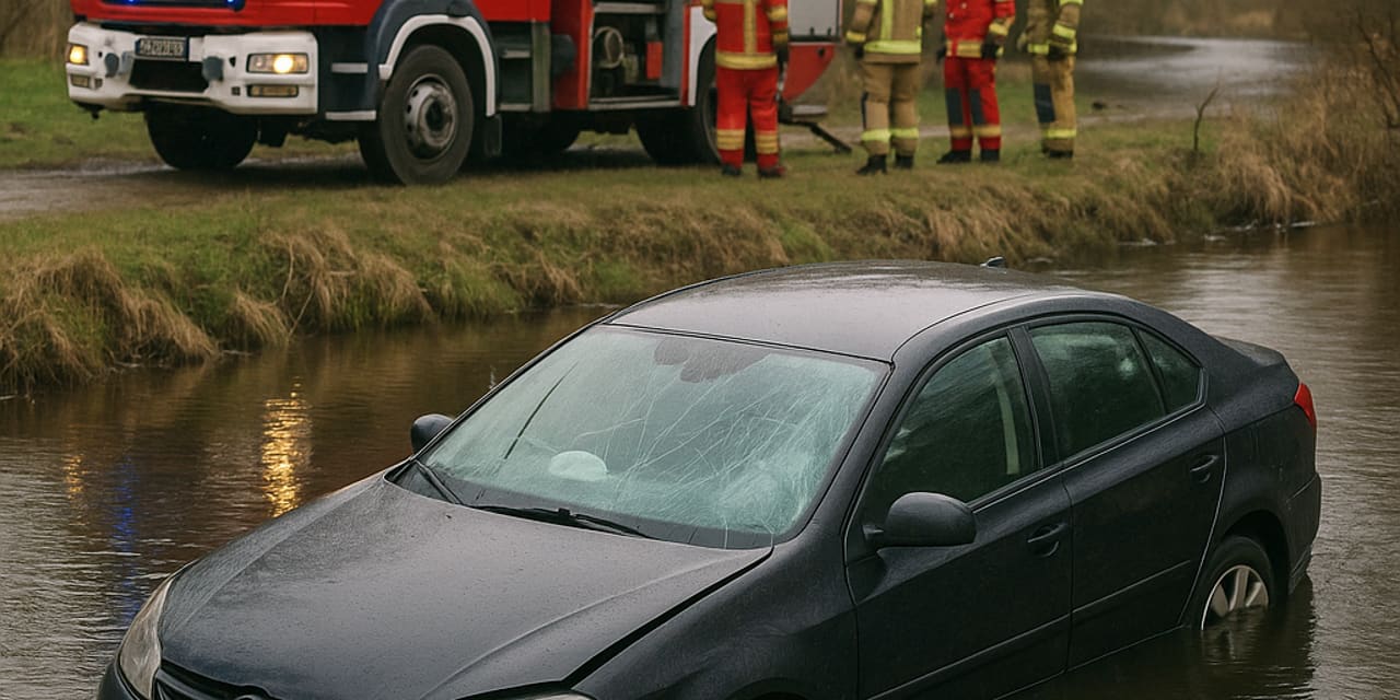 Samochód wjechał do rzeki. Tragiczny wypadek na Pomorzu