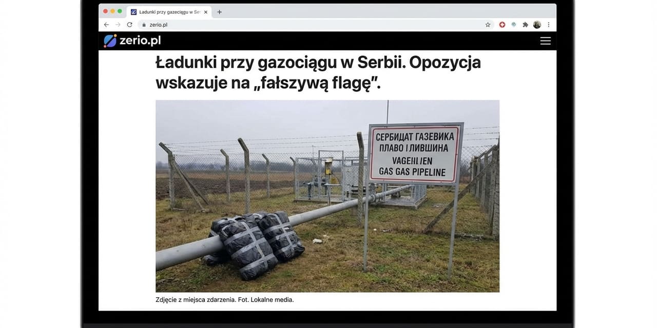 Ładunki przy gazociągu w Serbii. Opozycja wskazuje na „fałszywą flagę”