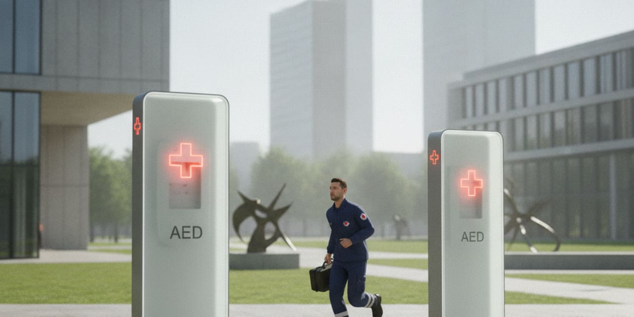 Nowy system ratunkowy na Politechnice Wrocławskiej: wieże AED mają skrócić czas reakcji do czterech minut