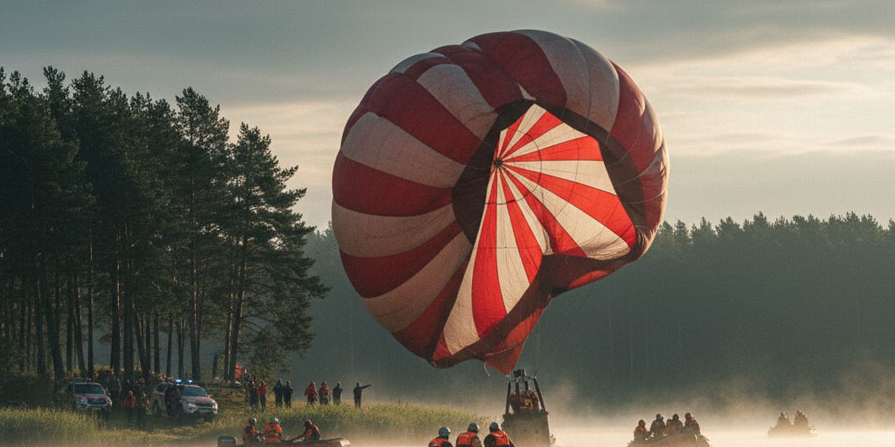 Spadł balon nad jeziorem na Dolnym Śląsku. Trwa szeroka akcja poszukiwawcza