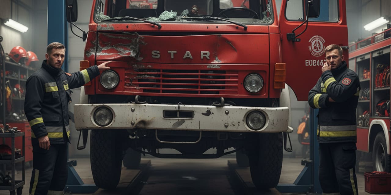 Nie wrócił o własnych siłach do remizy. Strażacy tracą swój jedyny wóz – Star 244 GBA