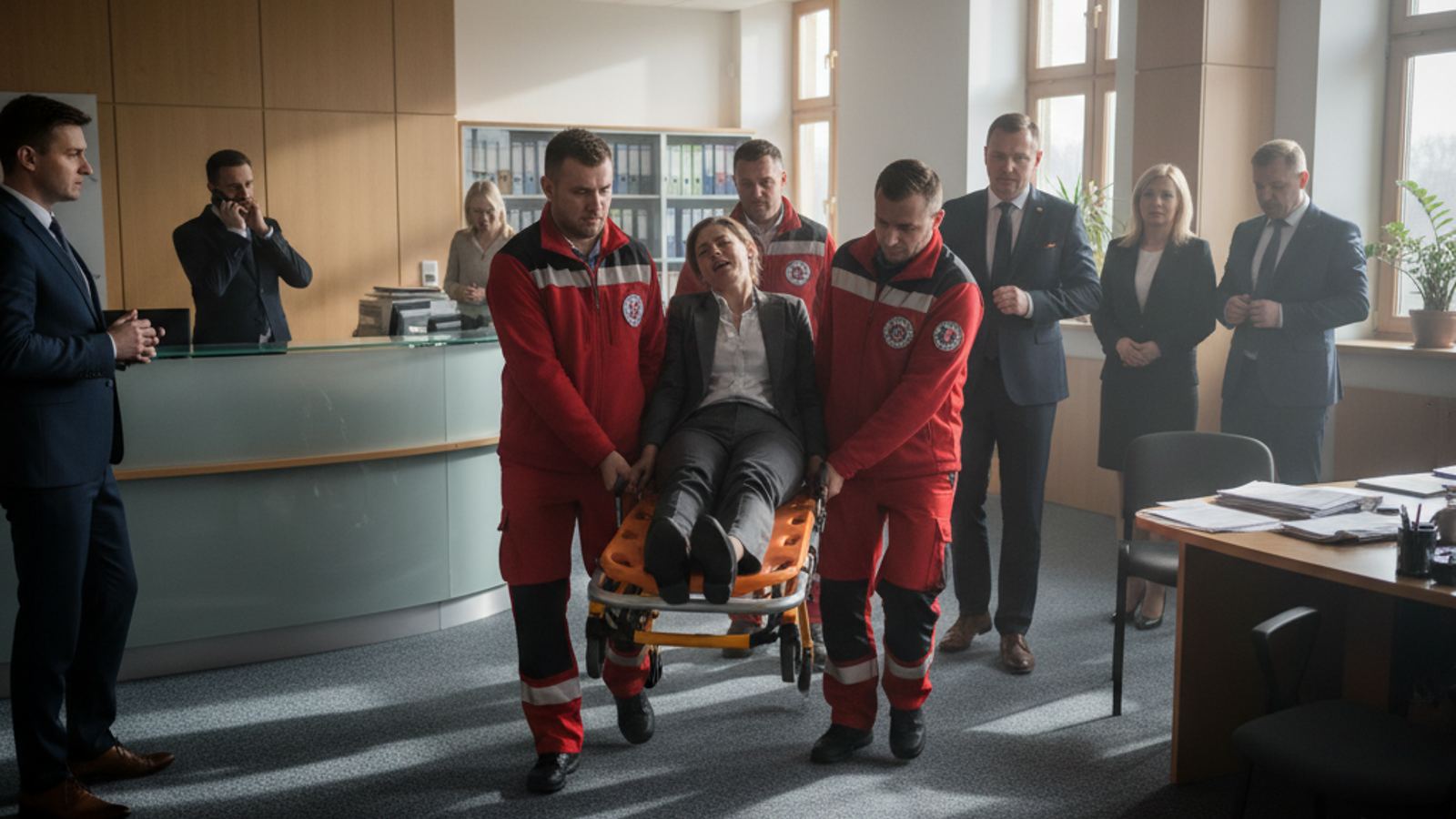 Atak nożownika w urzędzie gminy Stara Kornica. Wójt ranna, LPR ewakuuje ją do szpitala