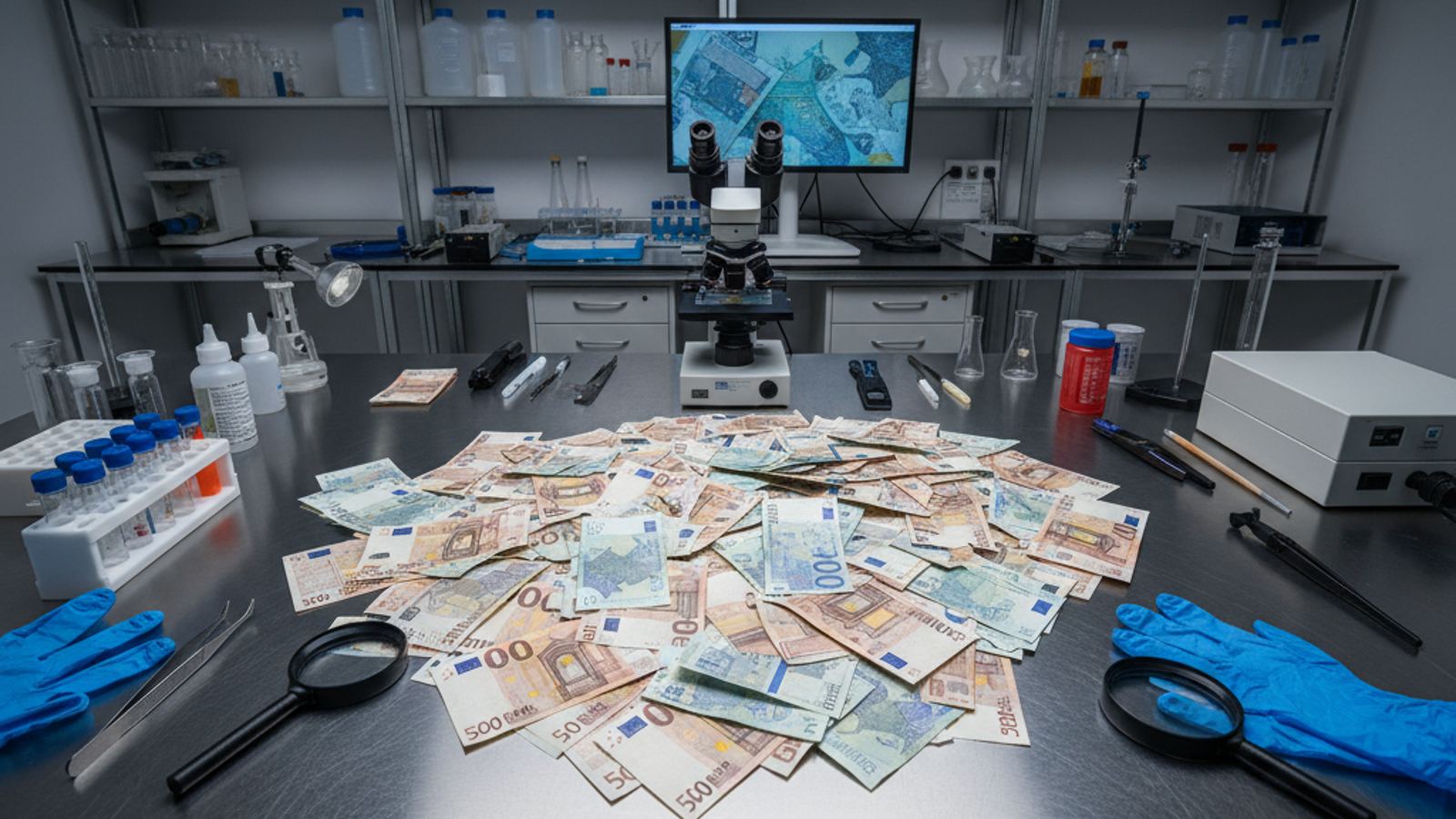 Rozbito grupę fałszującą euro. Zabezpieczono falsyfikaty o wartości 360 mln euro