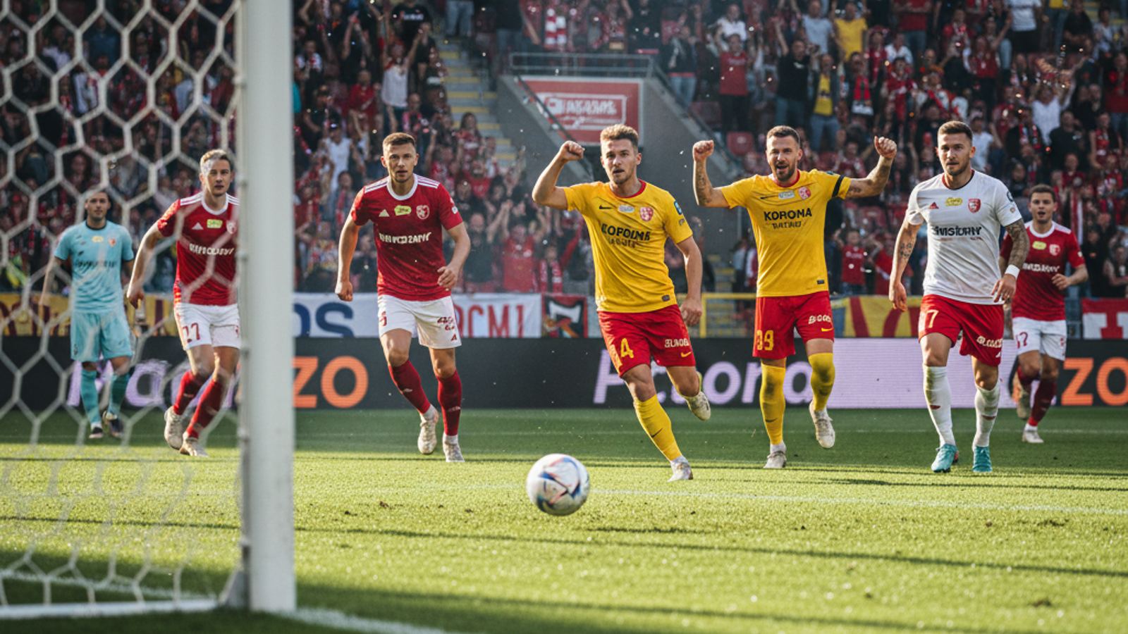 Gol Dawida Błanika przesądza o wygranej Korony Kielce nad Widzewem Łódź