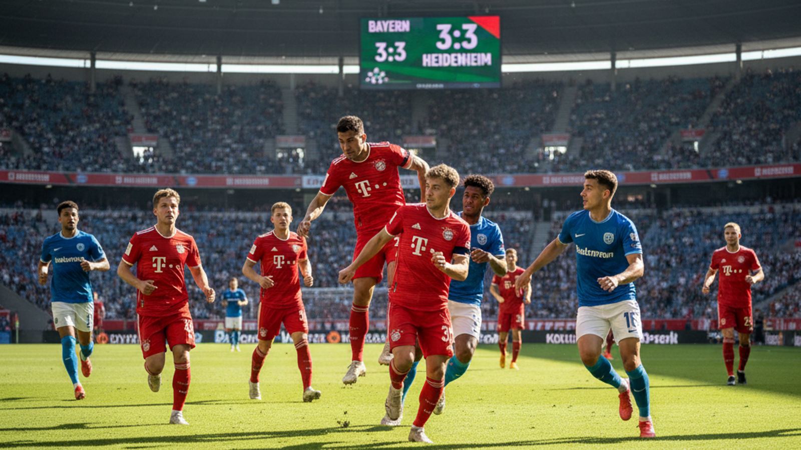 Bayern zremisował 3:3 z Heidenheim przed półfinałem Ligi Mistrzów z PSG