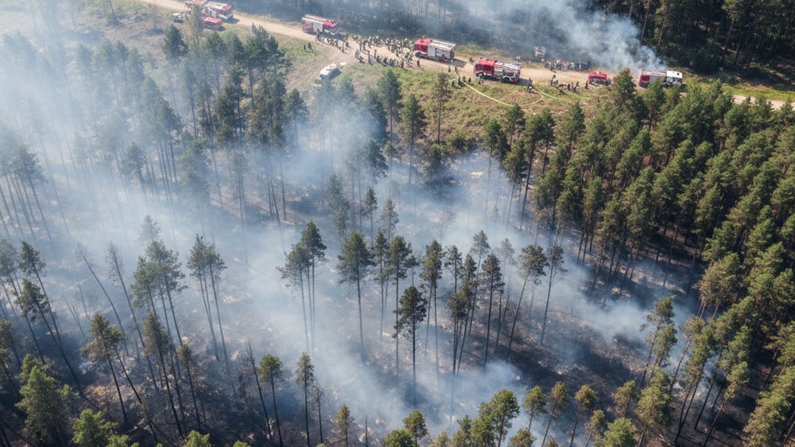 Pożar w Puszczy Solskiej na Lubelszczyźnie. Nowe informacje: 300 strażaków na miejscu
