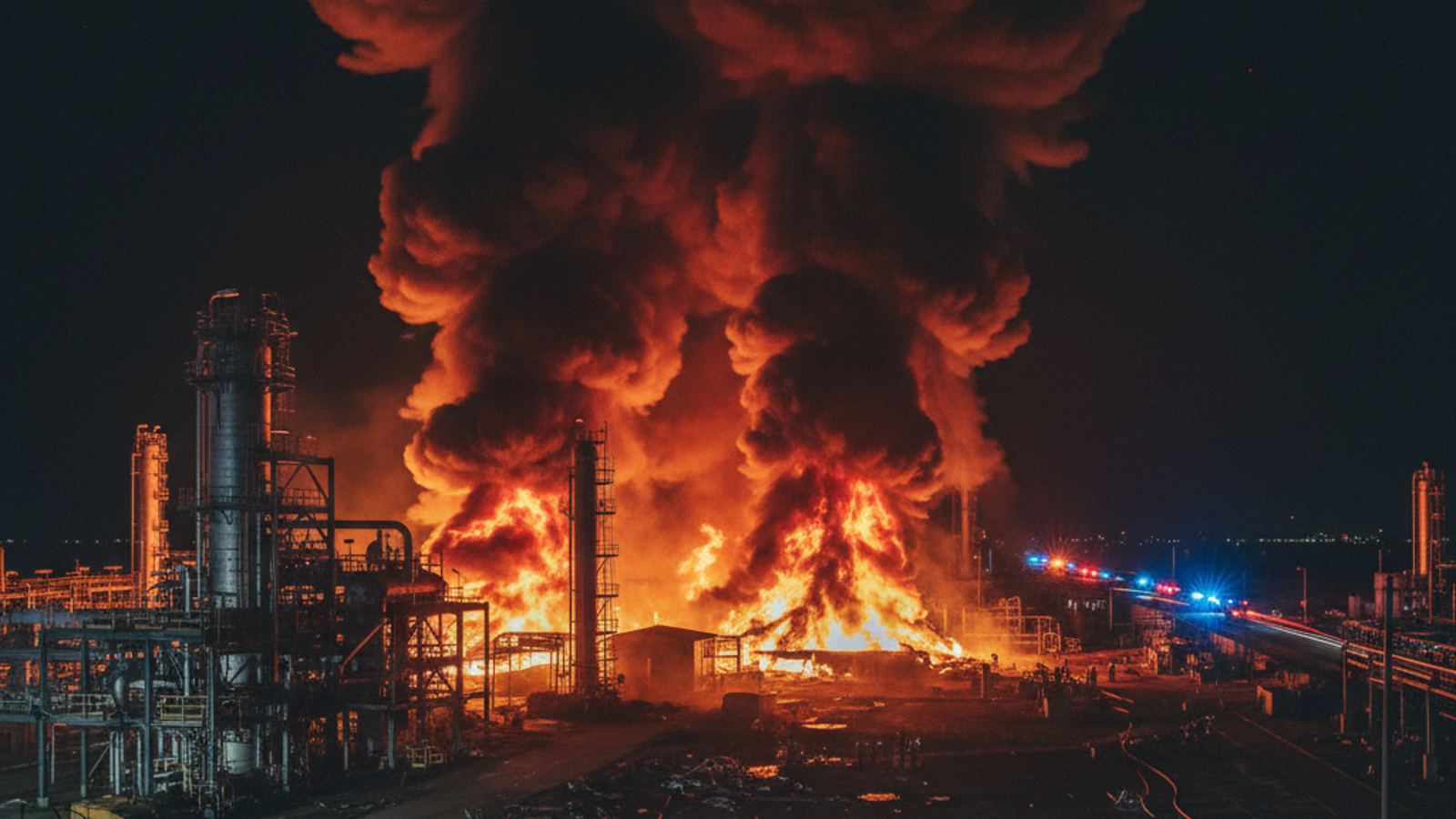 Zmasowany atak na Rosję: kluczowy zakład chemiczny w ogniu i jego konsekwencje