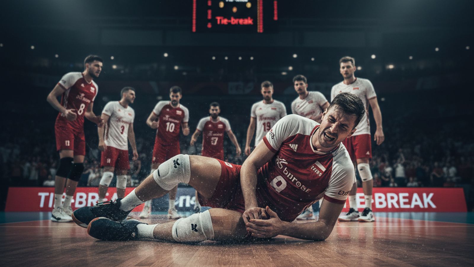 Dramat Bednorza — zniesiony z boiska po kontuzji w tie-breaku