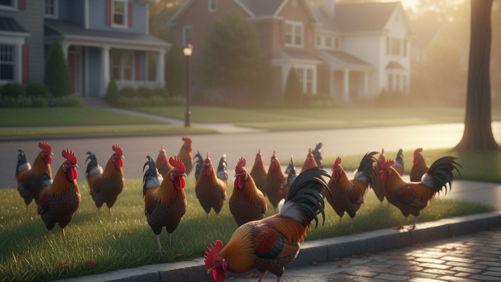 Rzeszów: 19 kogutów budzi mieszkańców o świcie — spór z sąsiadem trwa