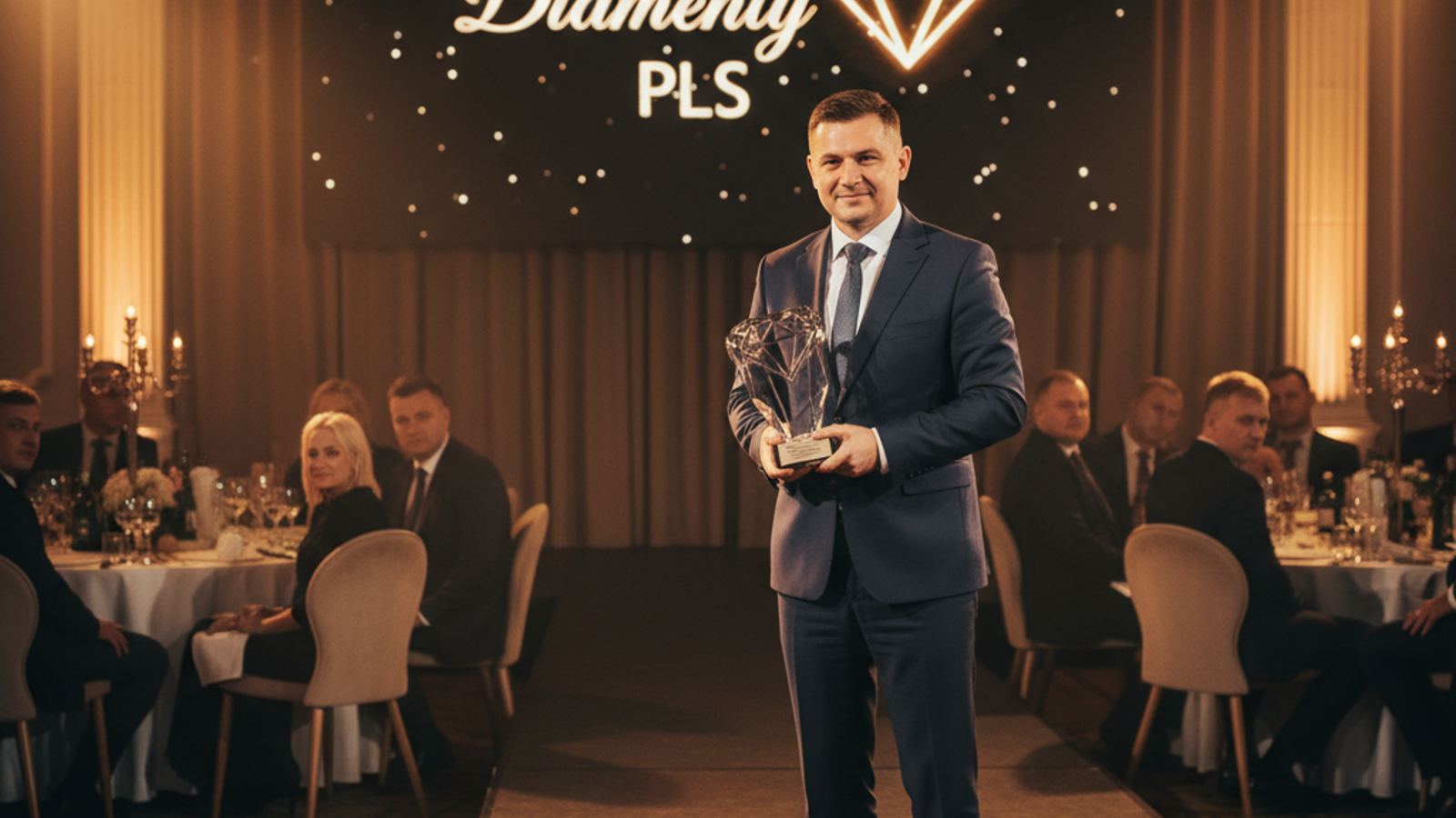 Bieniek odbiera nagrodę na gali Diamenty PLS i wspomina finał PlusLigi