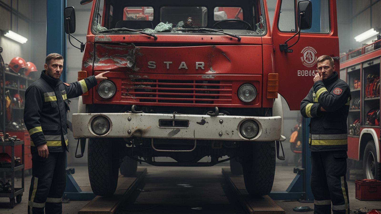 Nie wrócił o własnych siłach do remizy. Strażacy tracą swój jedyny wóz – Star 244 GBA
