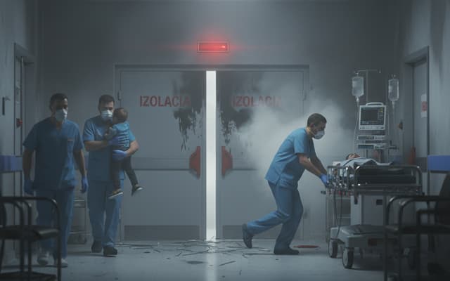 Pożar w izbie przyjęć: pacjent w izolacji wzniecił ognisko, wstrzymano przyjęcia