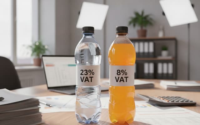 Podatkowy absurd: najwyższy VAT na czystą wodę, a nie na energetyki