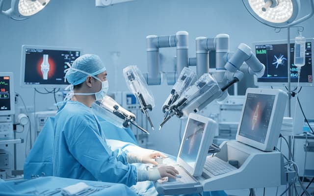 Pionierska operacja w Ostrołęce: endoprotezoplastyka kolana z robotem MISSO