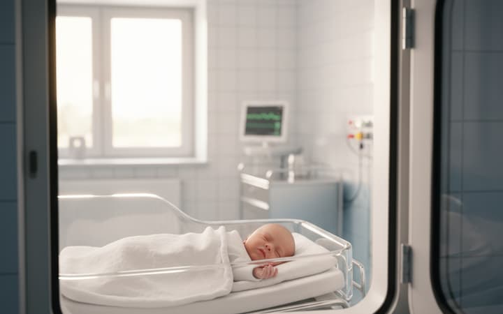 Kilkudniowe niemowlę pozostawione w oknie życia w Kartuzach. Stan dziecka jest dobry