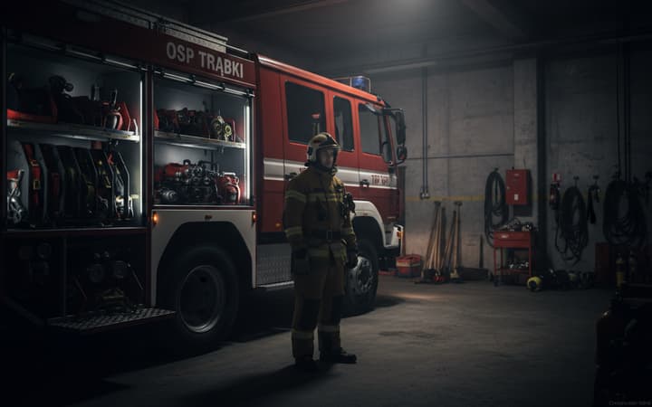 Naczelnik OSP Trąbki zginął w wypadku - jechał do wezwania o pożar traw