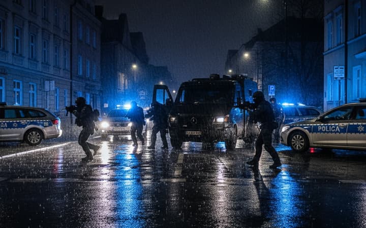 Policyjna obława we Wrocławiu. Napad na konwój z gotówką